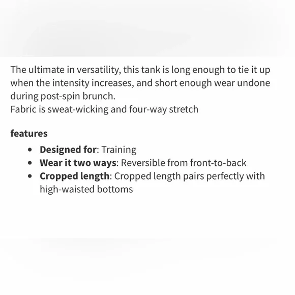 Lululemon To The Beat Tank lululemonXSoulCycle
Heathered Black Sz:8 *Reversible - Picture 7 of 12